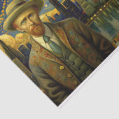 Van Gogh Moderne Stad Decoupage Tissuepapier (Detail)