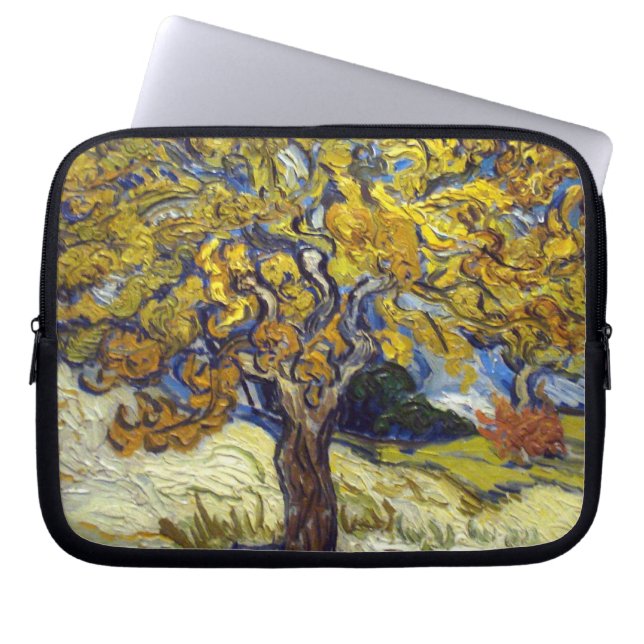 Van Gogh Moerbeiboom Impressionisme Kunst Laptop Sleeve (Voorkant)