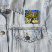 Van Gogh Moerbeiboom Impressionisme Kunst Vierkante Button 5,1 Cm (In situ)