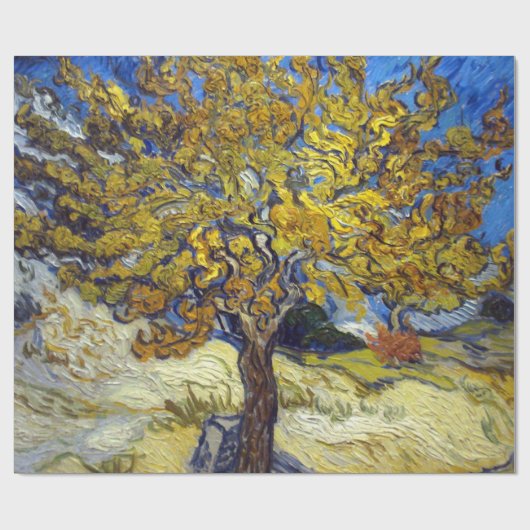 Van Gogh Moerbeiboom meesterwerk Kunst Cadeaupapier (Vlak)