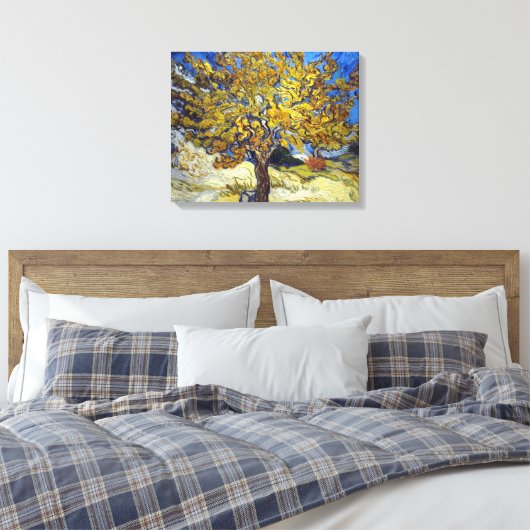 Van Gogh Moerbeiboom meesterwerk Kunst Canvas Afdruk (Insitu (Slaapkamer))