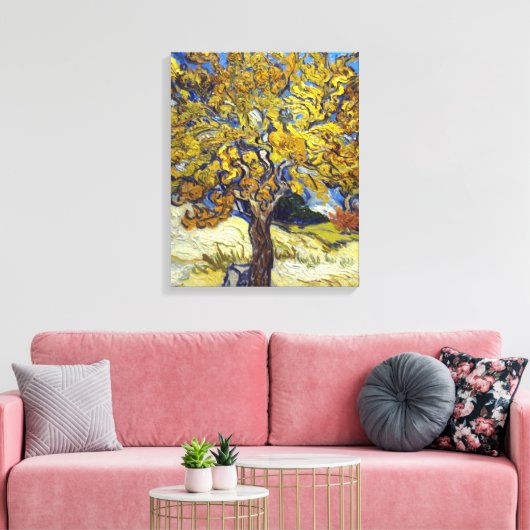 Van Gogh Moerbeiboom meesterwerk Kunst Canvas Afdruk (Insitu (Woonkamer))