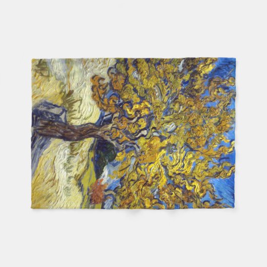 Van Gogh Moerbeiboom meesterwerk Kunst Fleece Deken (Voorkant (Horizontaal))
