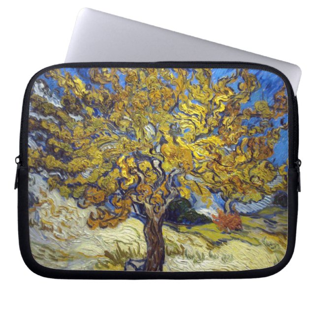 Van Gogh Moerbeiboom meesterwerk Kunst Laptop Sleeve (Voorkant)