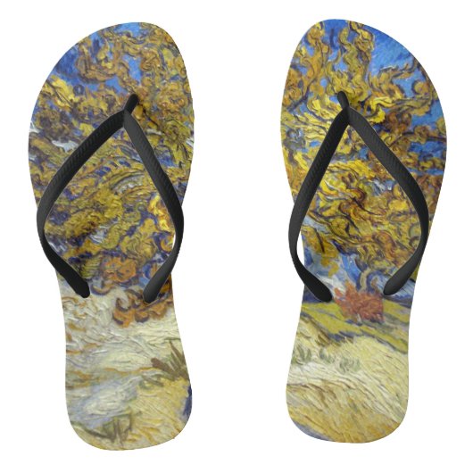 Van Gogh Moerbeiboom meesterwerk Kunst Teenslippers (Voetbed)