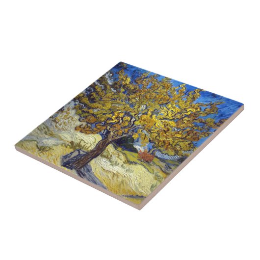 Van Gogh Moerbeiboom meesterwerk Kunst Tegeltje (Zijkant)