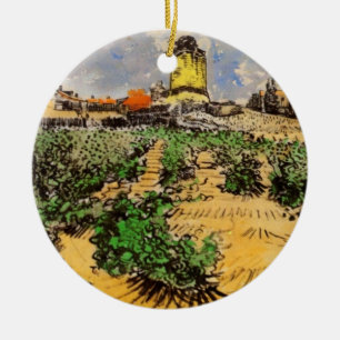 Van Gogh Molen van Alphonse Daudet bij Fontevielle Keramisch Ornament