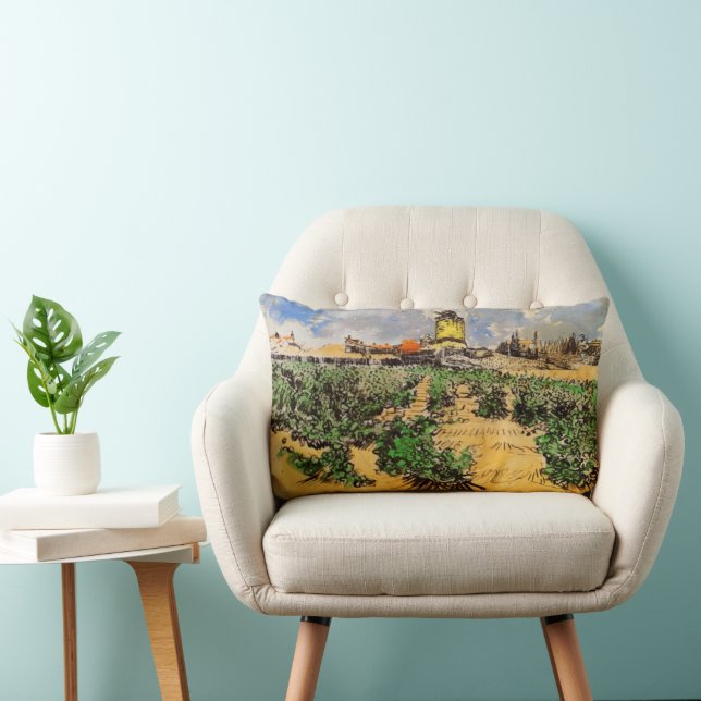 Van Gogh Molen van Alphonse Daudet bij Fontevielle Kussen (Stoel)