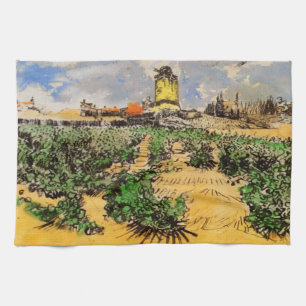 Van Gogh Molen van Alphonse Daudet bij Fontevielle Theedoek