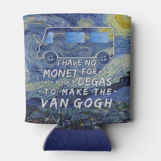 Van Gogh Monet Degas Funny Artist Pun Sterrennacht Blikjeskoeler (Achterkant)
