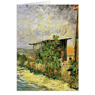 Van Gogh - Montmarte Path met zonnebloemen,