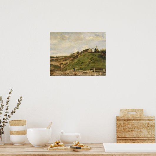 Van Gogh - Montmartre Hill met Quarry Poster (Keuken)