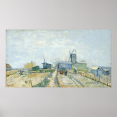 Van Gogh - Montmartre windmills en groenteslijm Poster (Voorkant)