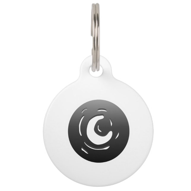 Van Gogh Moon Button Huisdierpenning (Voorkant)