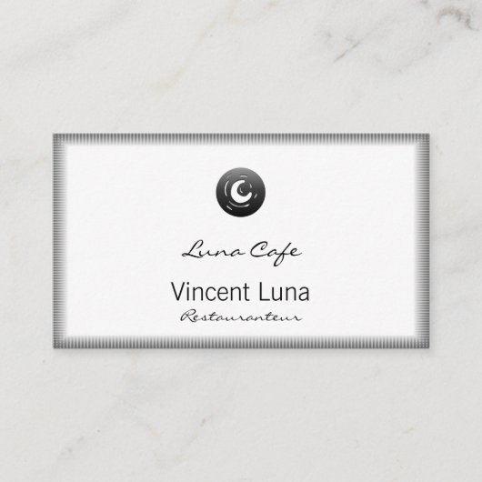 Van Gogh Moon Button Visitekaartje (Voorkant)