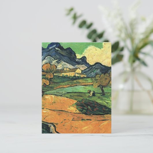 Van Gogh - Mount Gaussier, beroemd schilderij, Briefkaart (Staand voorkant)