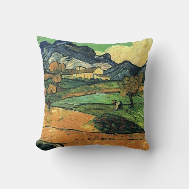 Van Gogh - Mount Gaussier, beroemd schilderij, Kussen (Voorkant)