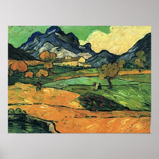 Van Gogh - Mount Gaussier, beroemd schilderij, Poster (Voorkant)