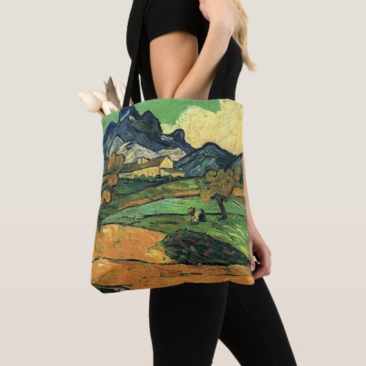 Van Gogh - Mount Gaussier, beroemd schilderij, Tote Bag (Dichtbij)