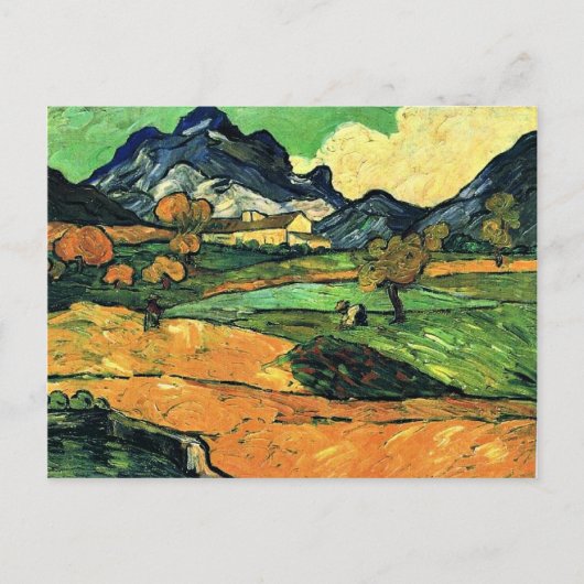 Van Gogh - Mount Gaussier met Mas de Saint-Paul Briefkaart (Voorkant)