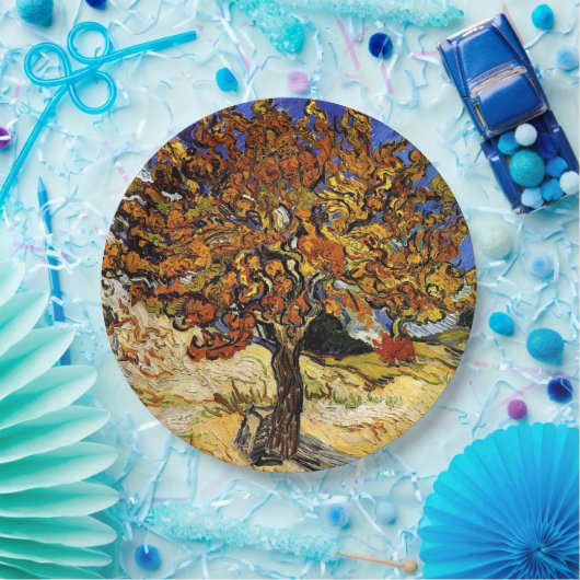 Van Gogh - Mulberry Tree, fijne kunst Papieren Bordje (Feest)