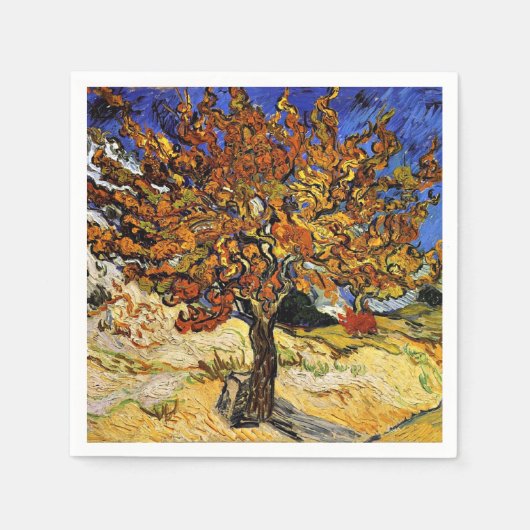 Van Gogh - Mulberry Tree, fijne kunst Servet (Voorkant)
