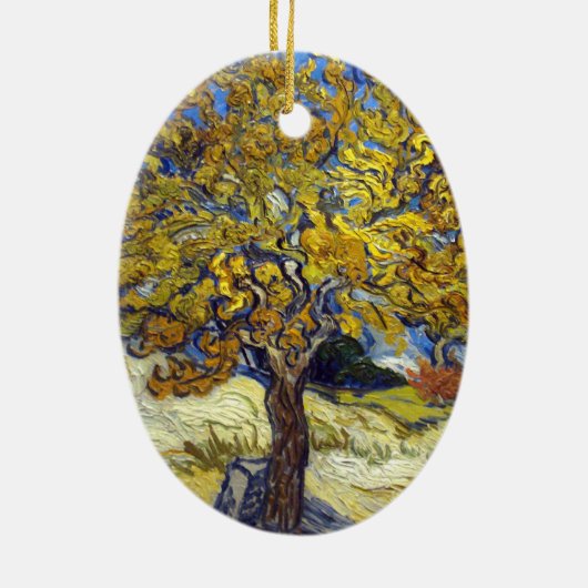 Van Gogh Mulberry Tree Impressionisme Art Keramisch Ornament (Achterkant)
