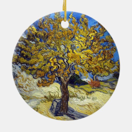 Van Gogh Mulberry Tree Impressionisme Art Keramisch Ornament (Achterkant)