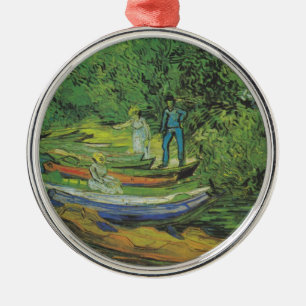 Van Gogh Nature het Lot van het Meer van de Boot Metalen Ornament