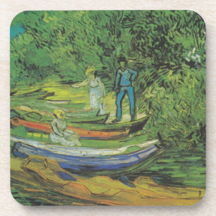 Van Gogh Nature het Lot van het Meer van de Boot Onderzetter