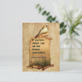 "Van Gogh" nature quote card Briefkaart (Staand voorkant)
