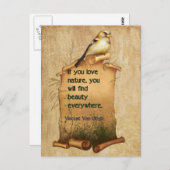 "Van Gogh" nature quote card Briefkaart (Voorkant / Achterkant)