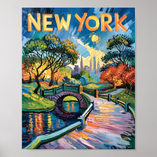 Van Gogh New York Central Park Olieverfschilderij Poster