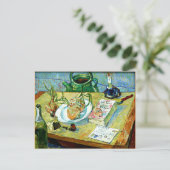 Van Gogh - Nog steeds leven met een Bord uien Briefkaart (Staand voorkant)