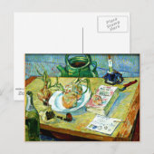Van Gogh - Nog steeds leven met een Bord uien Briefkaart (Voorkant / Achterkant)