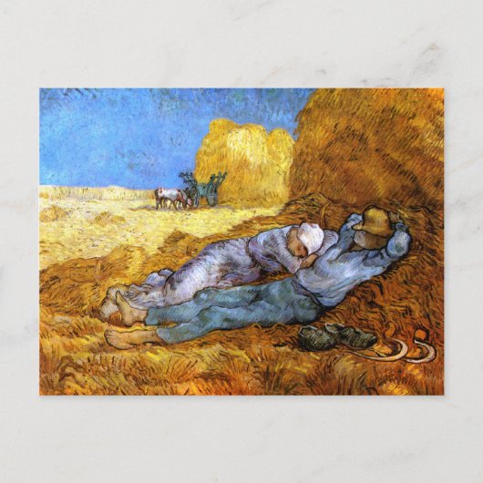 Van Gogh: Noon Rest van het Werk Briefkaart (Voorkant)