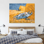 Van Gogh  Noon Rest van het werk na Millet Canvas Afdruk (Insitu (Slaapkamer))