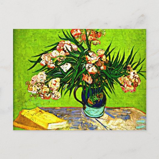 Van Gogh - Oleanders en Boeken Briefkaart (Voorkant)