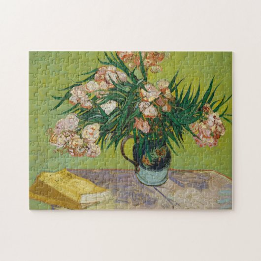 Van Gogh Oleanders Roze Bloemstilleven Kunst Legpuzzel (Horizontaal)