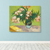 Van Gogh Oleanders Roze Bloemstuk Kunst Canvas Afdruk (Insitu (Houten vloer))
