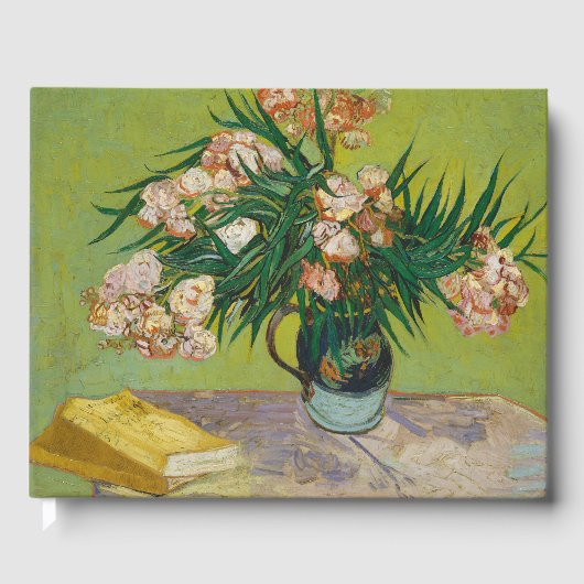 Van Gogh Oleanders Roze Bloemstuk Kunst Gastenboek (Voorkant)