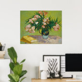 Van Gogh Oleanders Roze Bloemstuk Kunst Poster (Thuiskantoor)