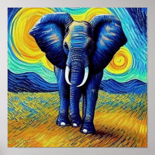Van Gogh Olifant   Poster