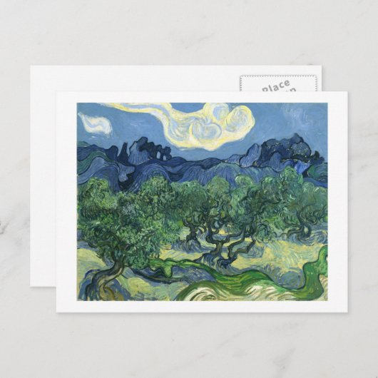 Van Gogh | olijfbomen | Adreswijziging Aankondigingskaart (Voorkant / Achterkant)