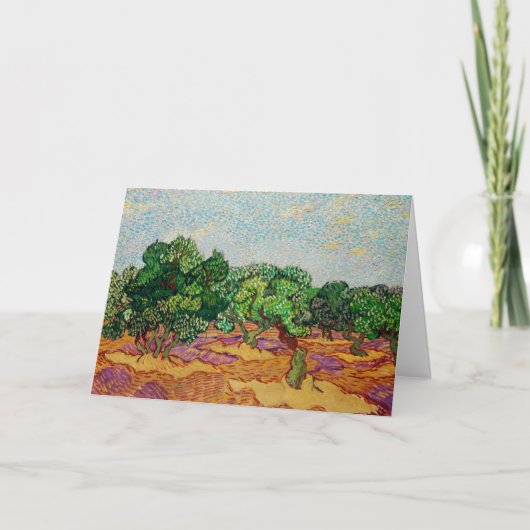 Van Gogh - Olijfbomen, beroemd schilderij, Kaart (Voorkant)