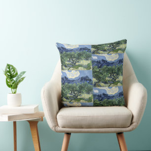 Van Gogh Olijfbomen - Blue Mountain Art Kussen