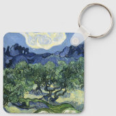 Van Gogh Olijfbomen - Blue Mountain Art Sleutelhanger (Achterkant)