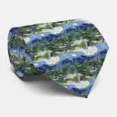 Van Gogh Olijfbomen - Blue Mountain Art Stropdas (Opgerold)