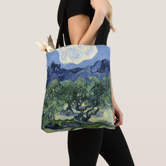 Van Gogh olijfbomen - Blue Mountain Art Tote Bag (Dichtbij)