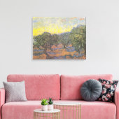 Van Gogh Olijfbomen Gele Lucht Kunst Canvas Afdruk (Insitu (Woonkamer))